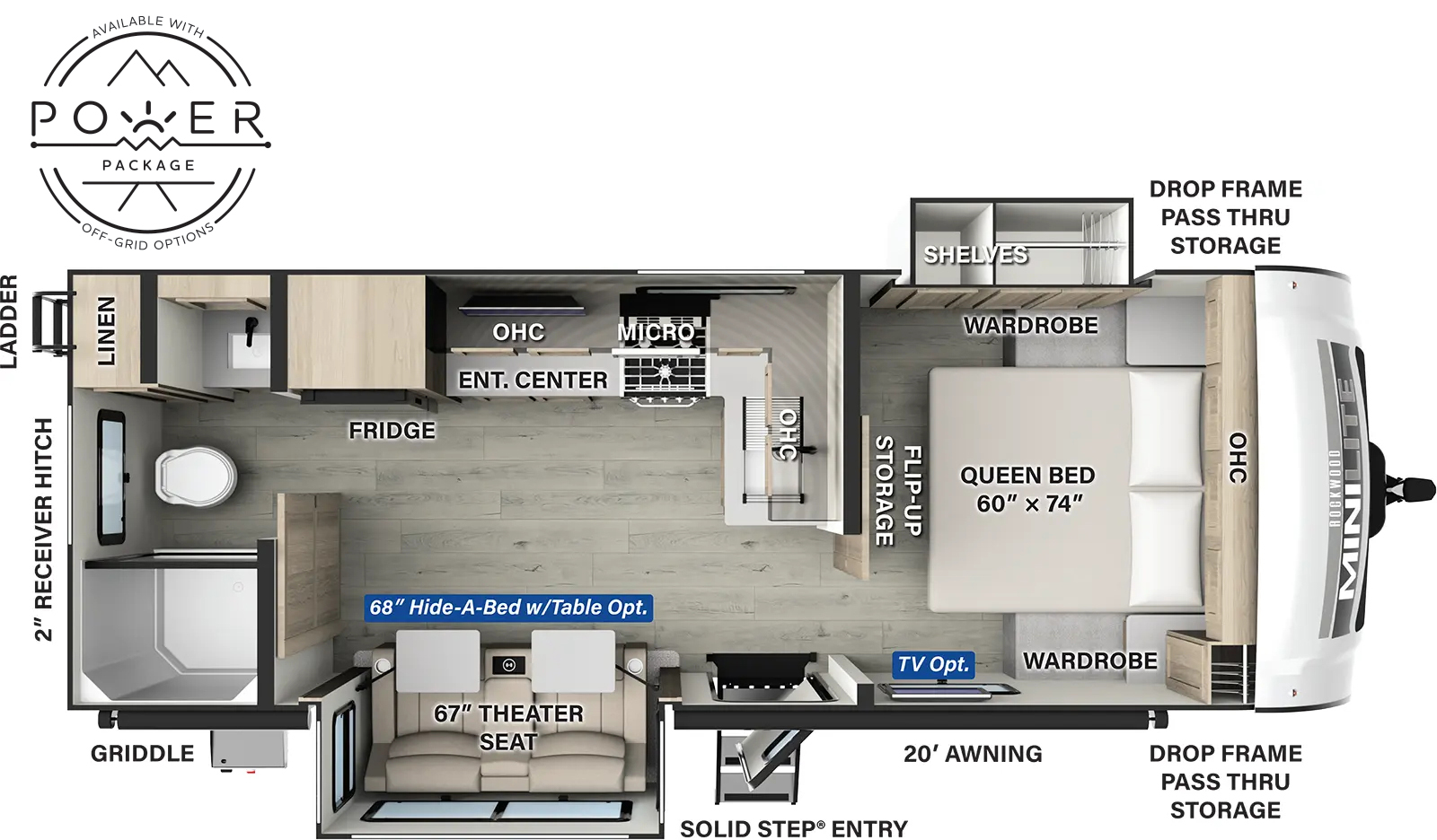 Rockwood Mini Lite 2518S Floorplan